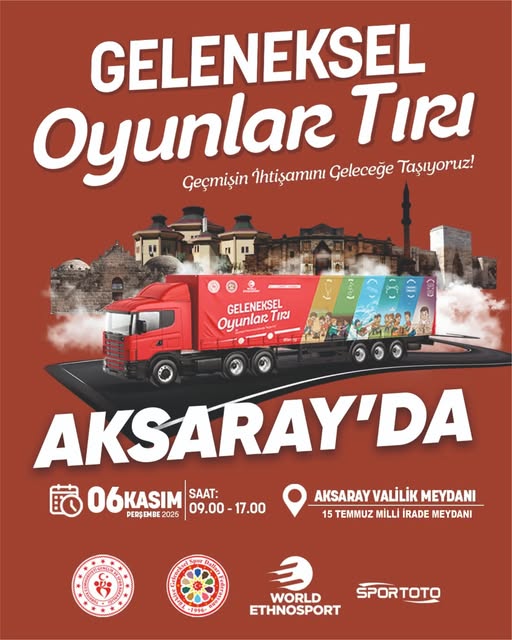 Geleneksel Oyunlar Tırı Aksaray'da Çocuklarla Buluşuyor