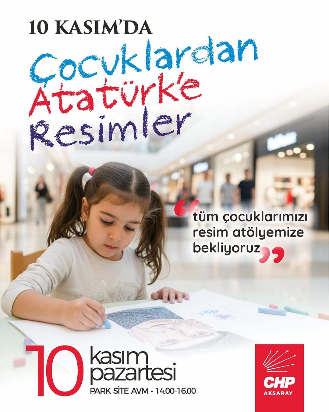 10 Kasım'da Çocuklar Atatürk'ü Resimle Anacak