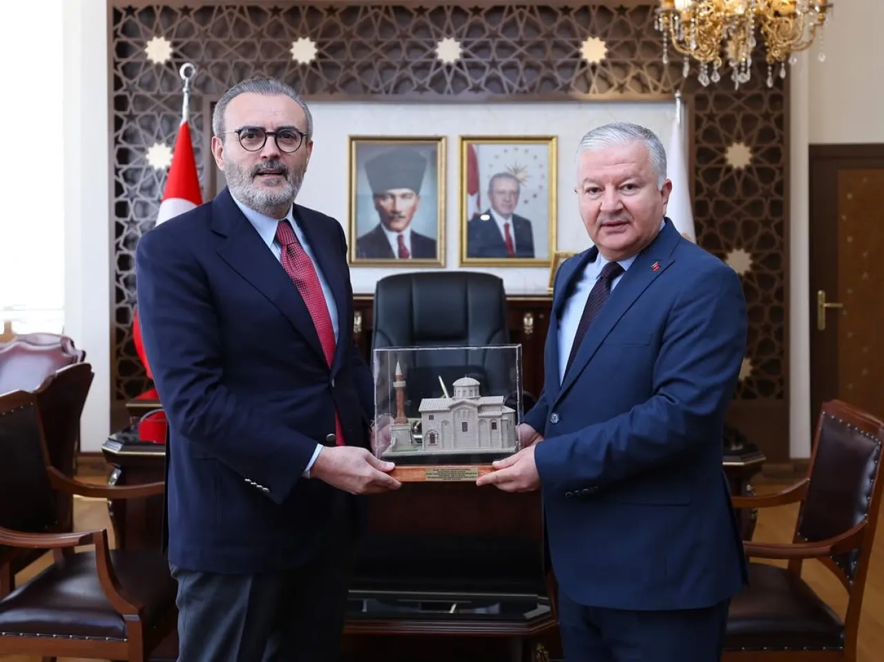 Aksaray Valisi Murat Duru, Eski Bakan Mahir Ünal'ı Ağırladı