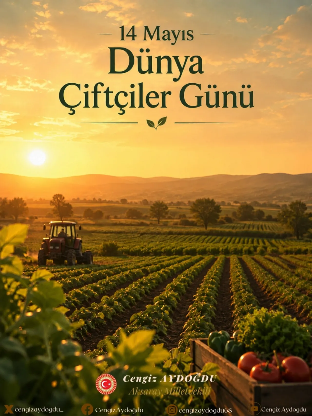 AK Parti Milletvekili Aydoğdu'dan Çiftçiler Günü Mesajı