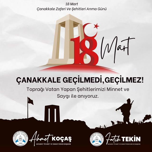Çanakkale Zaferi ve Şehitleri Anma Günü Dolayısıyla Mesajlar