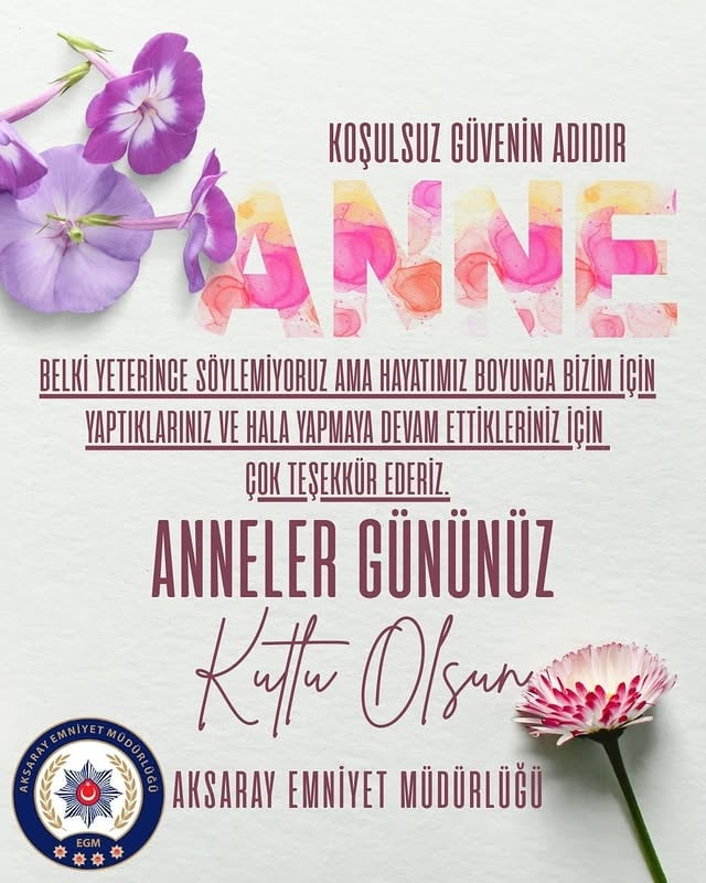Aksaray Emniyeti'nden Anneler Günü Kutlaması