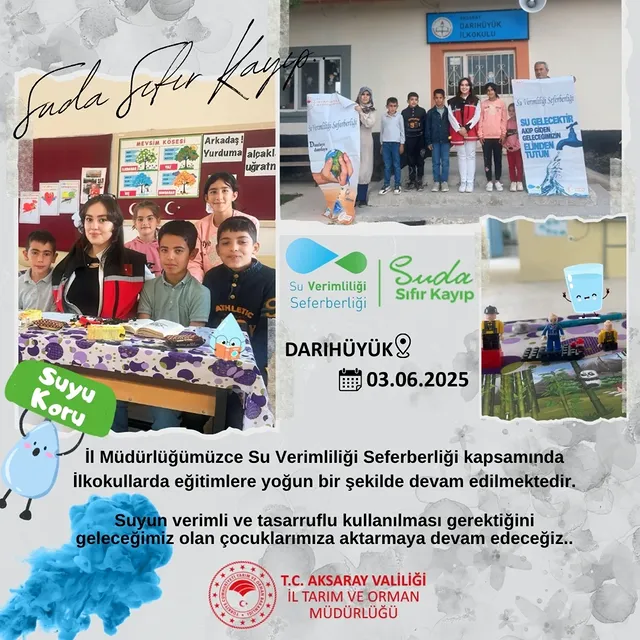 Aksaray'da İlkokullarda Su Verimliliği Eğitimi Veriliyor