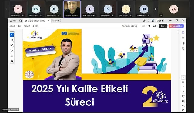 Aksaray Milli Eğitim Müdürlüğü eTwinning Kalite Etiketi Webinar Düzenledi