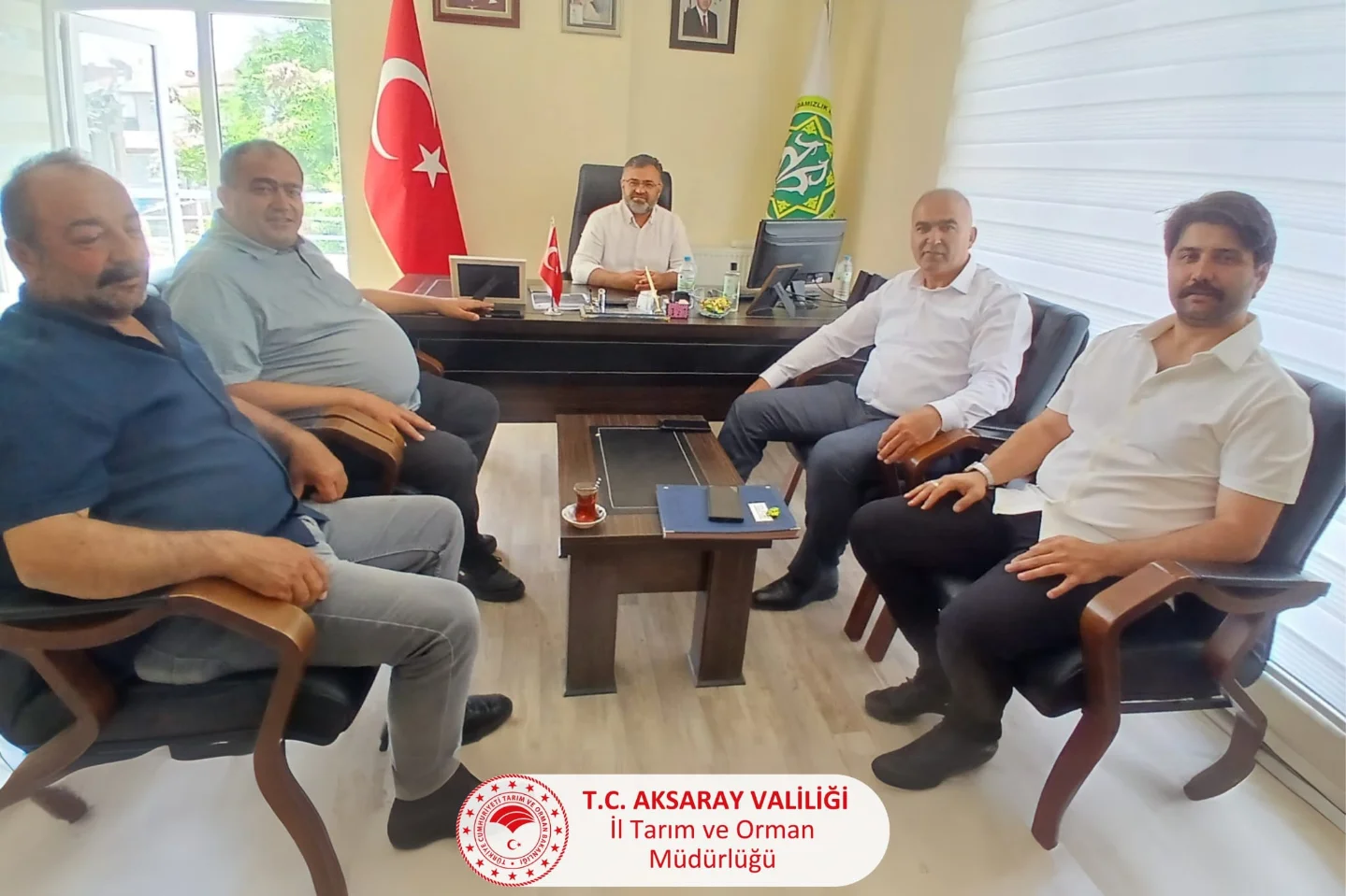 Aksaray İl Tarım Müdürü Demir, Damızlık Koyun Keçi Yetiştiricileri Birliği Başkanı Aktürk'ü Ziyaret Etti