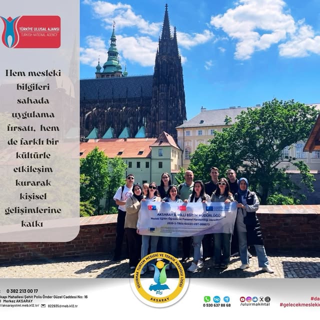 Aksaraylı Öğrenciler Prag'da Mesleki Eğitim Deneyimi Kazandı