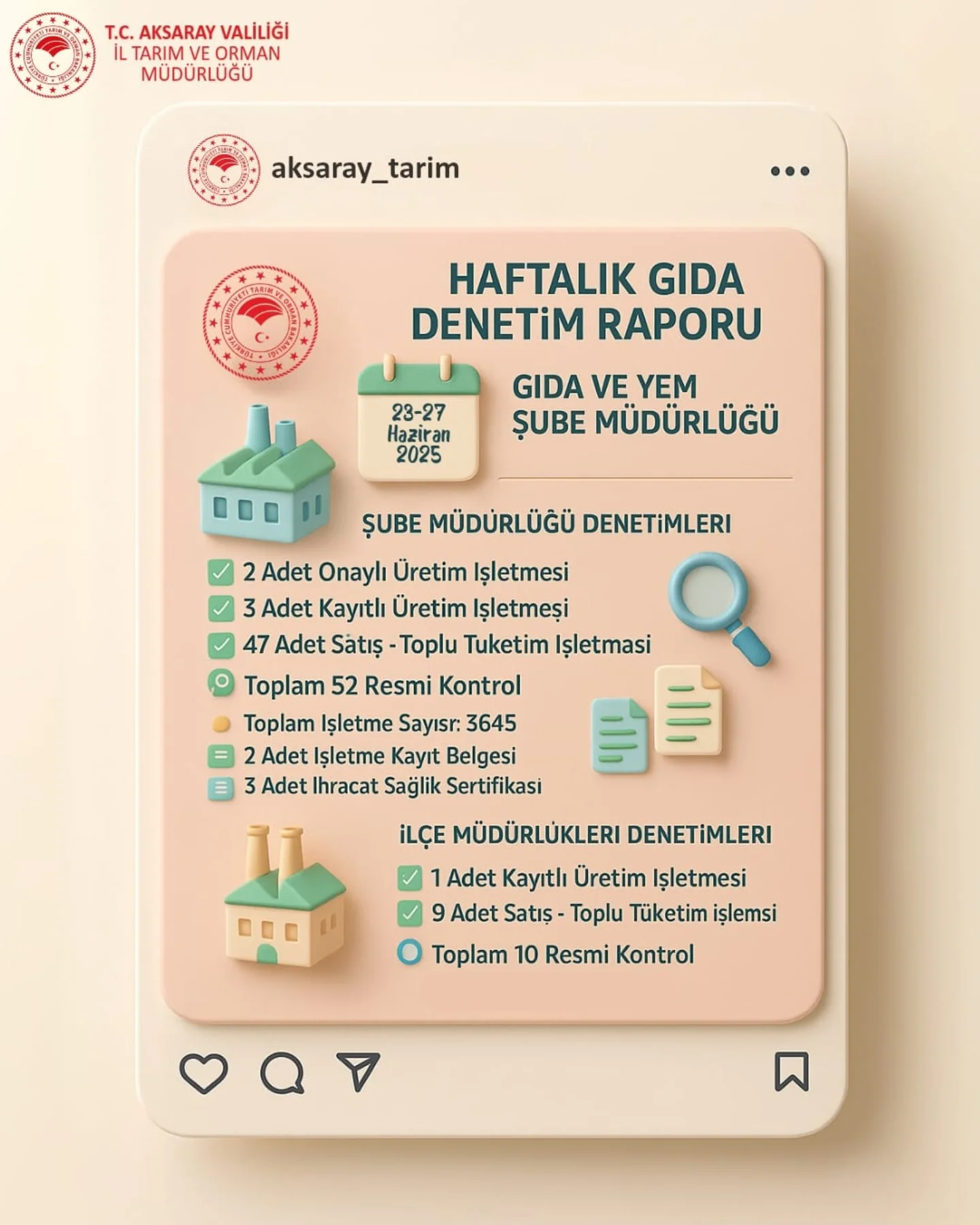Aksaray'da Gıda Denetimleri Aralıksız Sürüyor