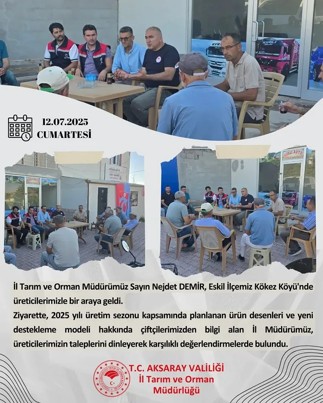 Aksaray'da Tarım Üreticisiyle Buluşma: 2025 Sezonu Planları Masaya Yatırıldı