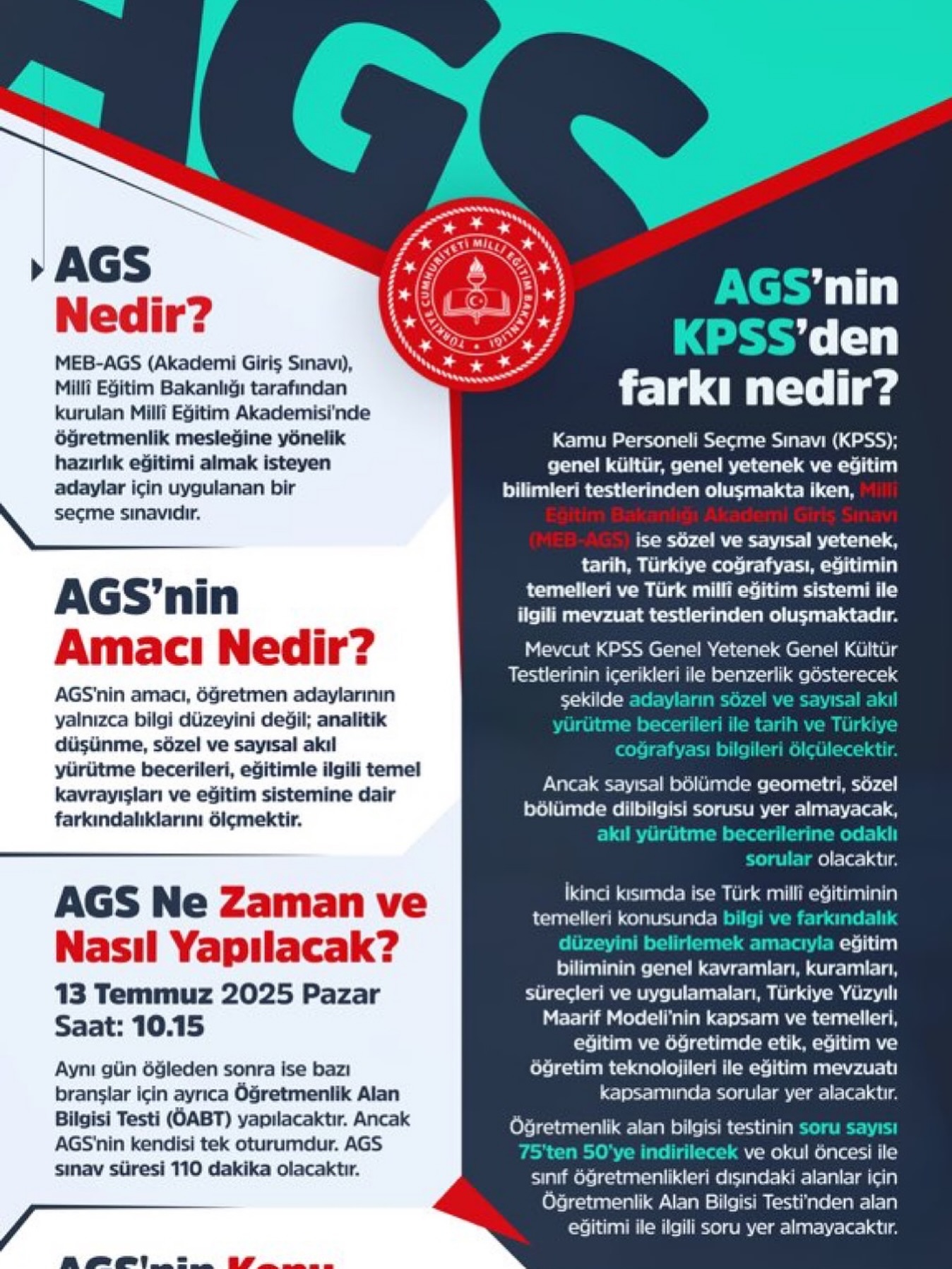 Aksaray'da Öğretmen Adayları Millî Eğitim Akademisi Sınavına Katılıyor