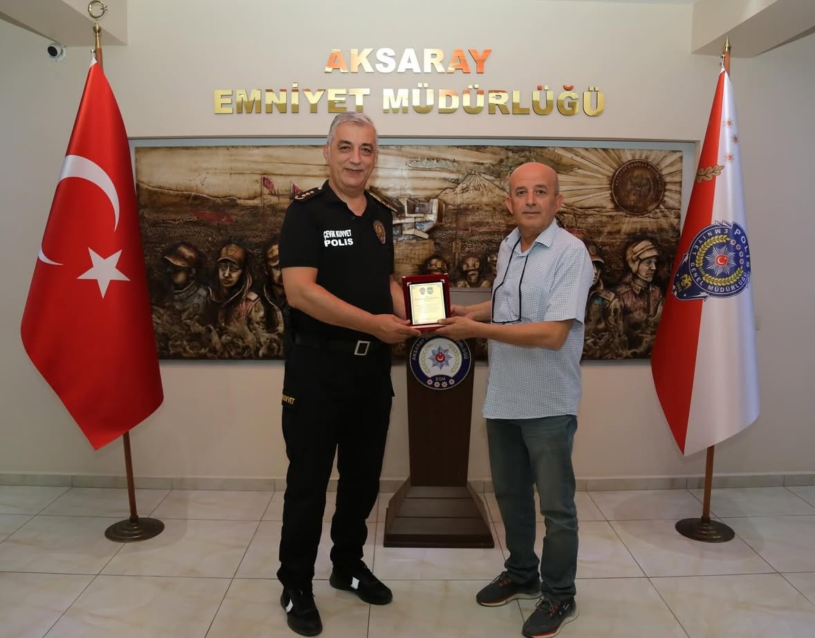 Aksaray Emniyet Müdürlüğü'nde Emekliye Veda Töreni