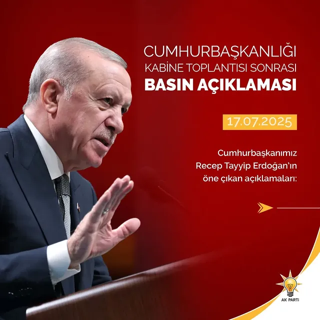Aksaray AK Parti İl Başkanı Hamza Aktürk'ün Cumhurbaşkanı Erdoğan'ın Kabine Toplantısı Açıklamaları