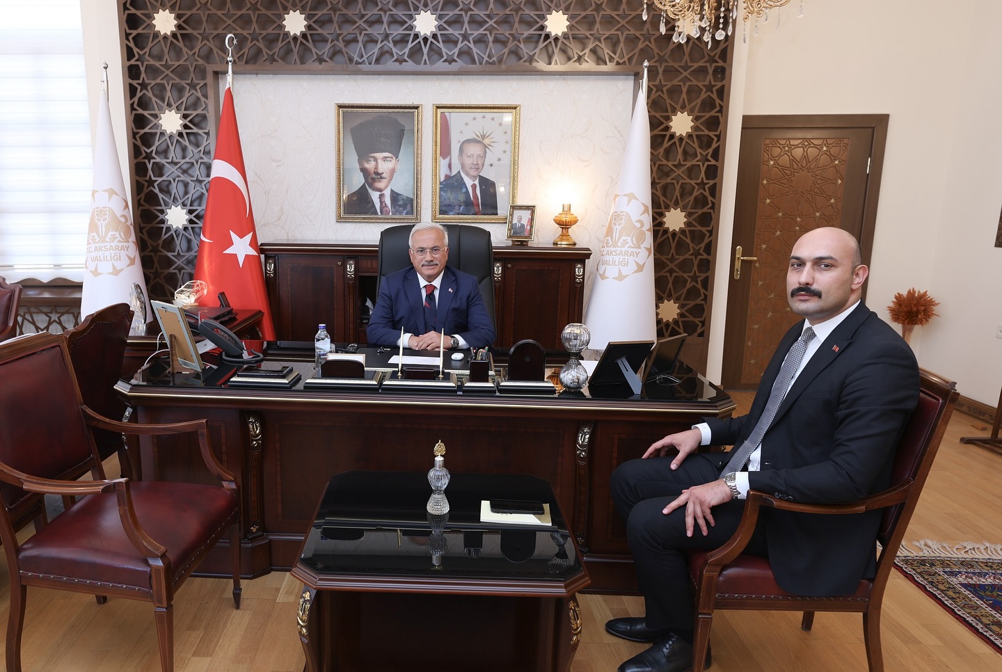 Aksaray Valisi Kumbuzoğlu, Yeni İl Özel İdaresi Genel Sekreteri Öztürk'ü Kabul Etti