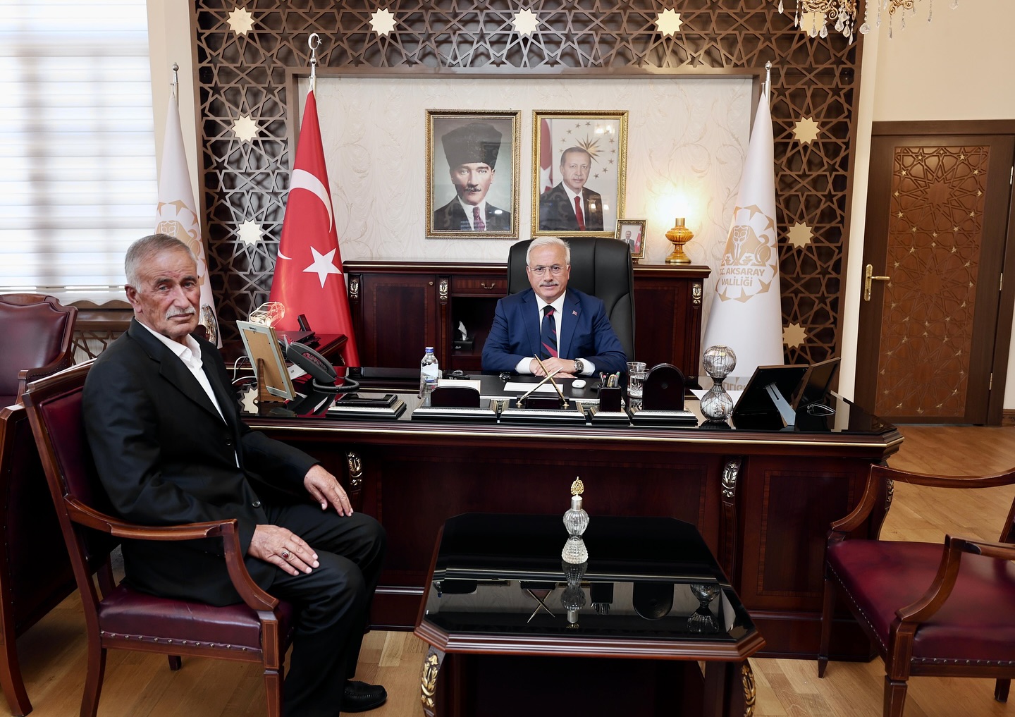Aksaray Valisi Kumbuzoğlu, Selime Belediye Başkanı Yayatan'ı Kabul Etti