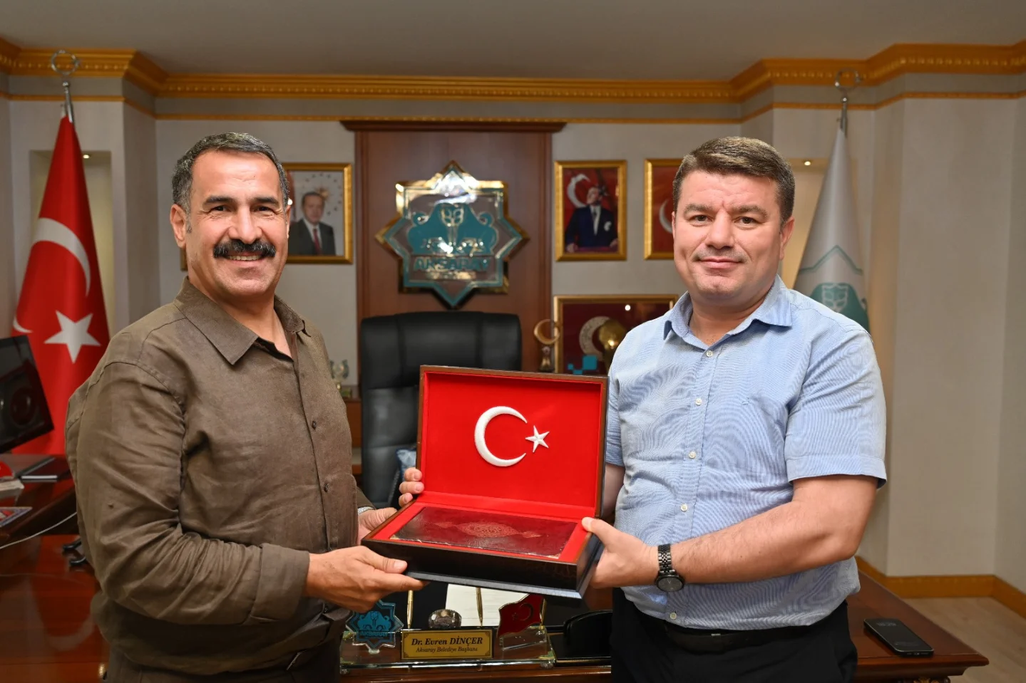Aksaray Belediye Başkanı Evren Dinçer, AK Parti Genel Merkez Yerel Yönetimler Başkan Yardımcısı Cemil Yaman'ı Ağırladı