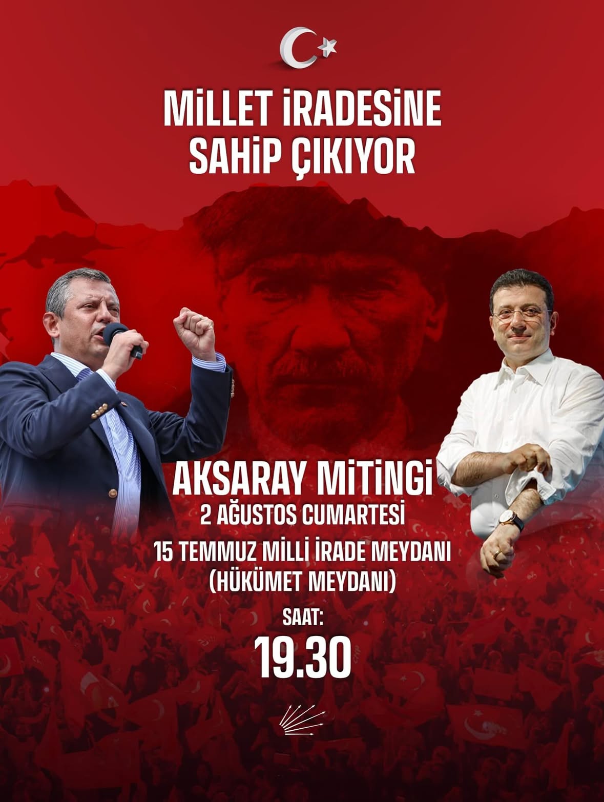 Aksaray'da Ekrem İmamoğlu Destekçileri Meydanlarda Buluştu