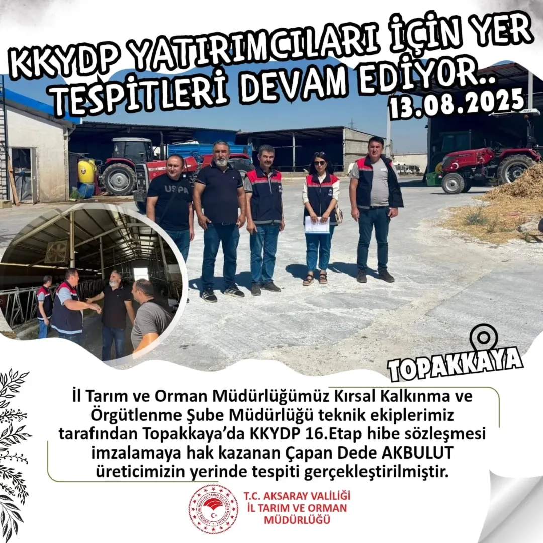 Aksaray'da Çapan Dede Akbulut'a KKYDP Hibe Desteği