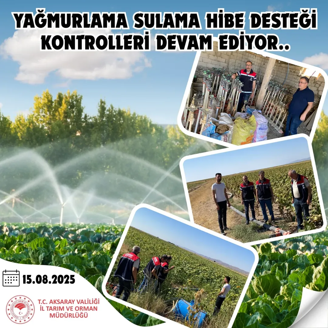 Aksaray'da Kırsal Kalkınma Desteklerinden Yararlanan Üreticiler Sahada Kontrol Edildi
