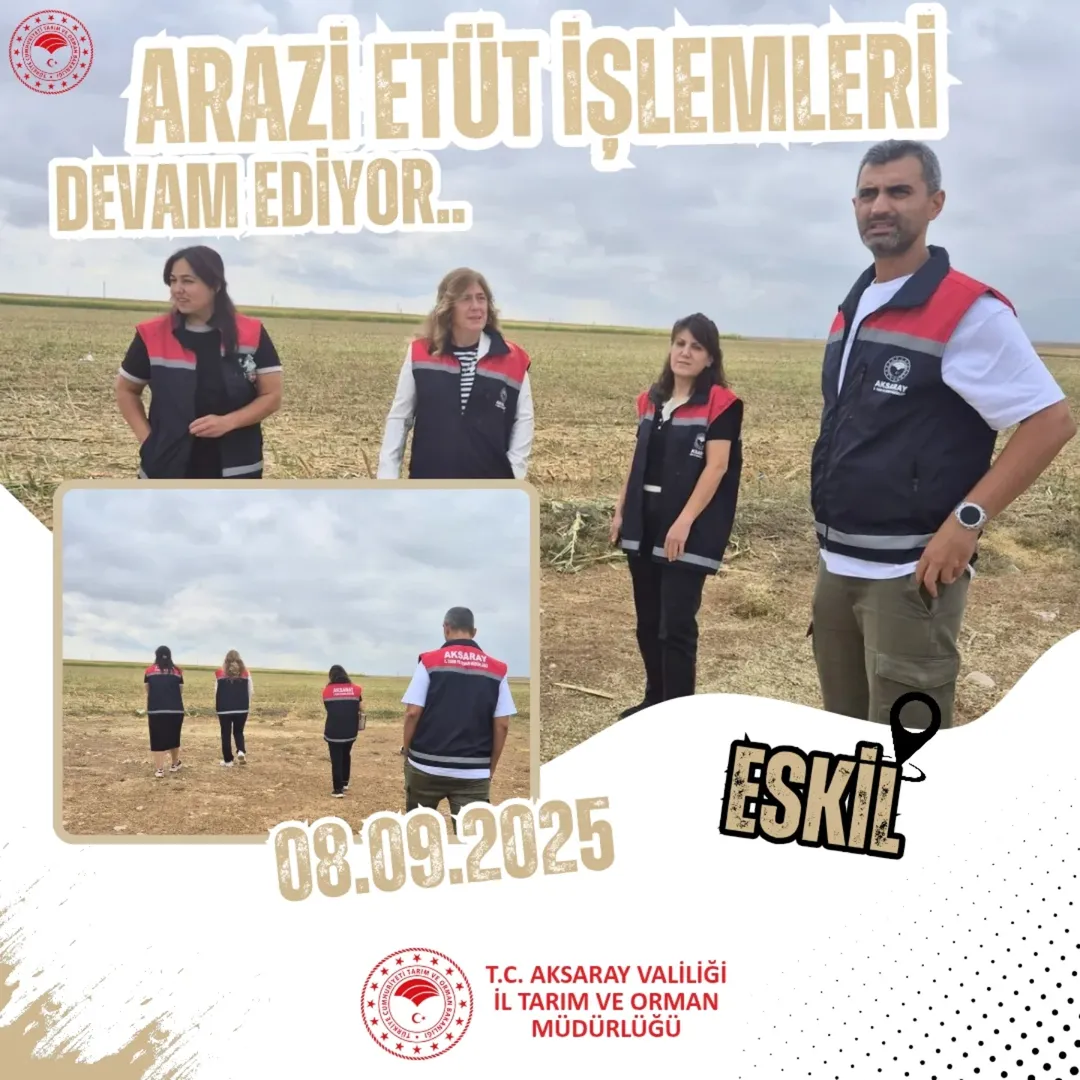 Aksaray'da Arazi Etüt Çalışmaları Sürüyor