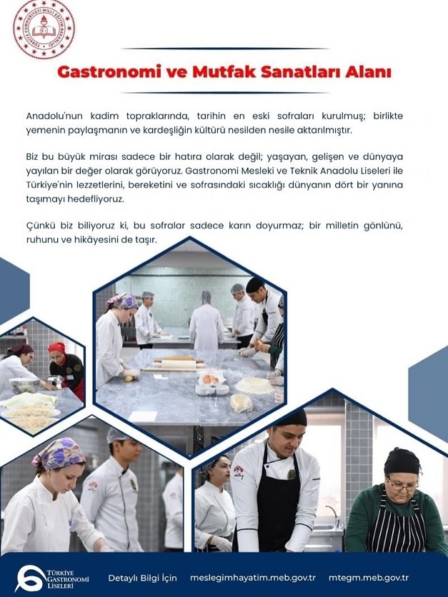 Aksaray'da Gastronomi Liseleri Projesi Kapsamında Öğrenci Alımı Başlıyor