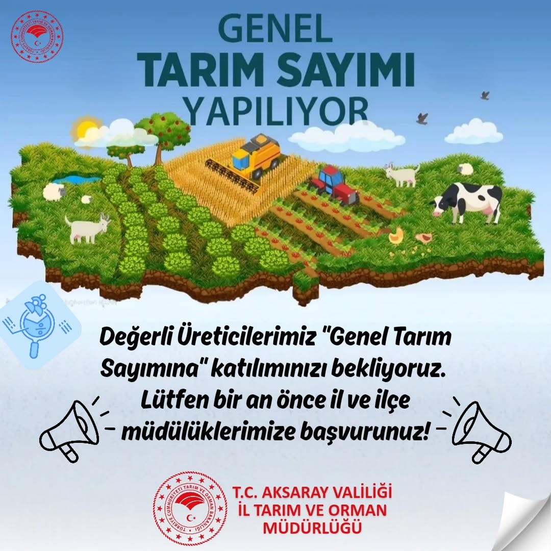 Genel Tarım Sayımı İçin Aksaray'da Üreticilere Çağrı