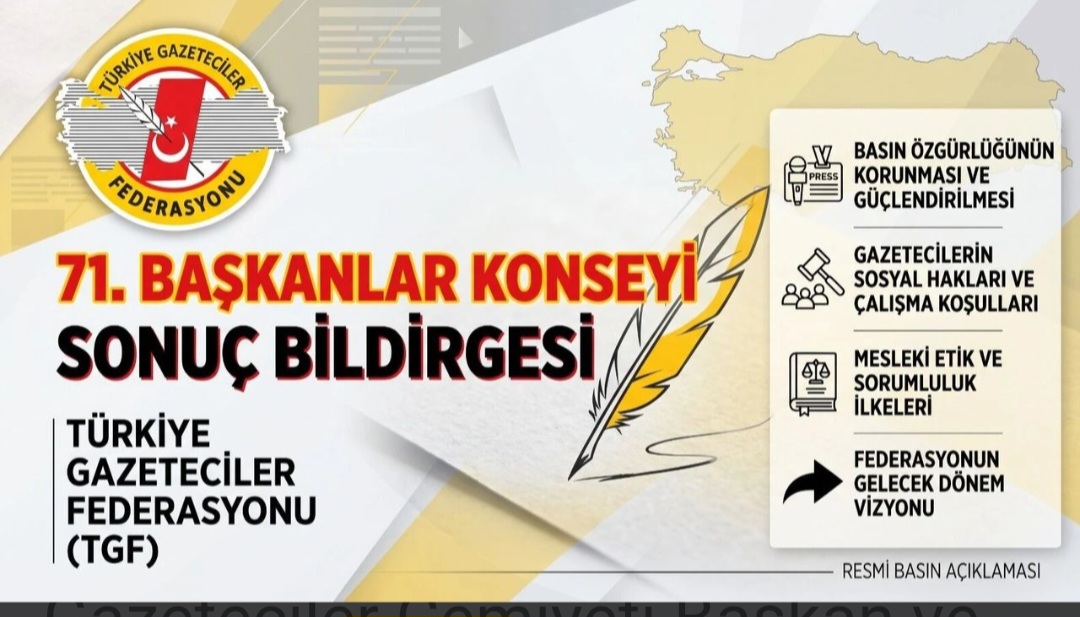 TGF 71.Balıkesir Başkanlar Konseyi Sonuç Bildirgesi