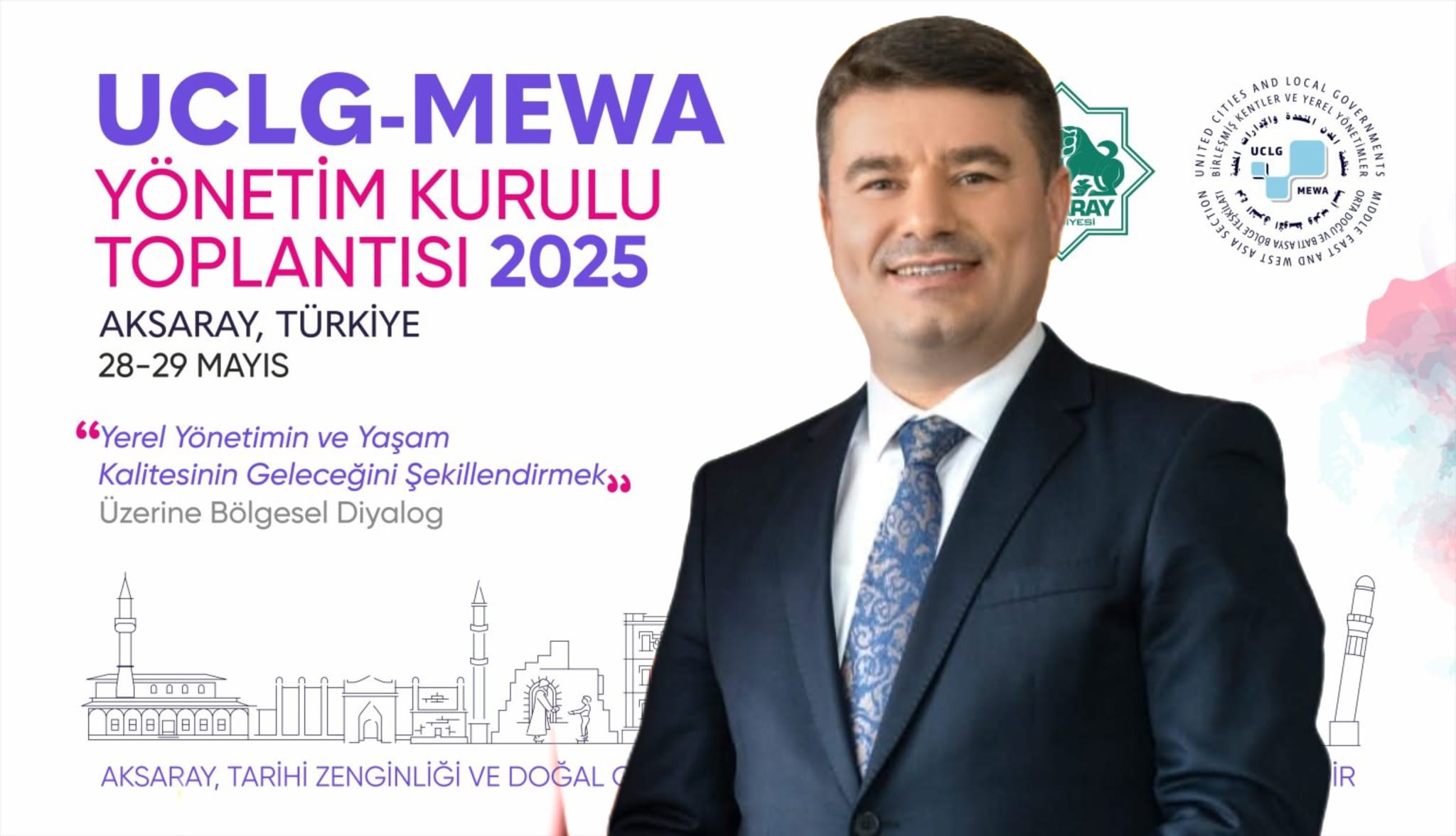 Aksaray, UCLG-MEWA Yönetim Kurulu Toplantısına Ev Sahipliği Yapacak