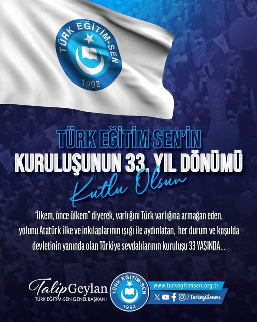 Türkiye'nin Sendikası 33 Yaşında!
