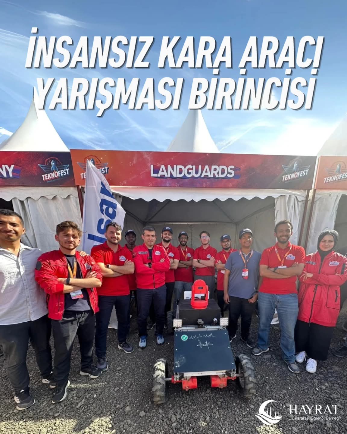 2025 TEKNOFEST Otonom İnsansız Kara Aracı Yarışmasını Hayrat Uluslararası Öğrenci Derneği takımı 1. olarak tamamladı.