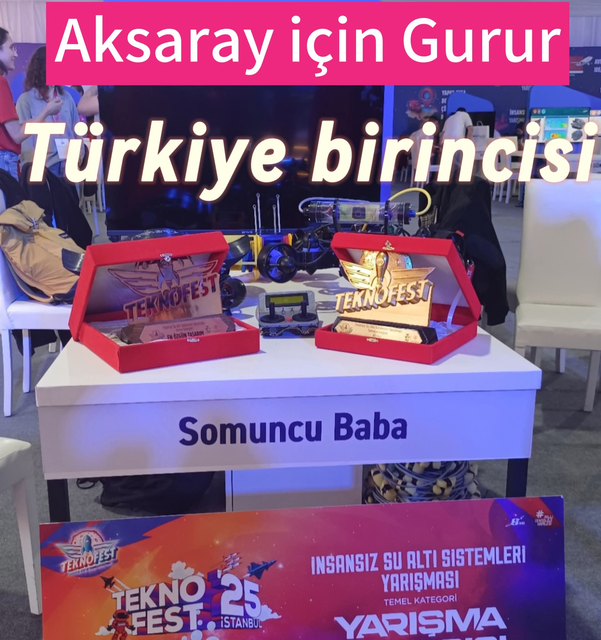 Aksaray Somuncu Baba Takımı Teknofest İnsansız Su Altı Sistemleri Yarışmasında Türkiye 1.si Oldu!