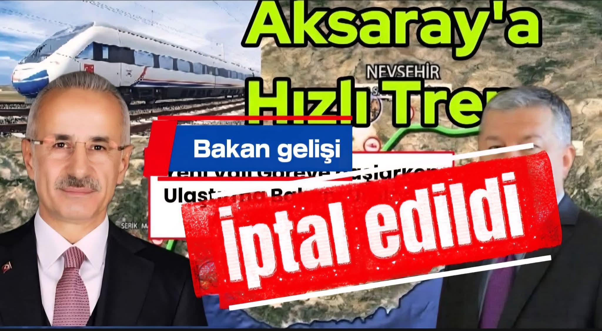 Ulaştırma ve Altyapı Bakanı Abdülkadir Uraloğlu Yarın  Aksaray’a Gelemiyor