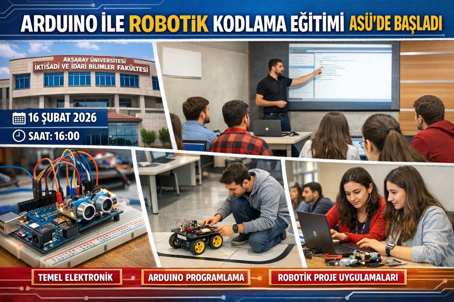 ASÜ’DE GENÇLER “ARDUINO İLE ROBOTİK KODLAMA” EĞİTİMİNDE BULUŞUYOR