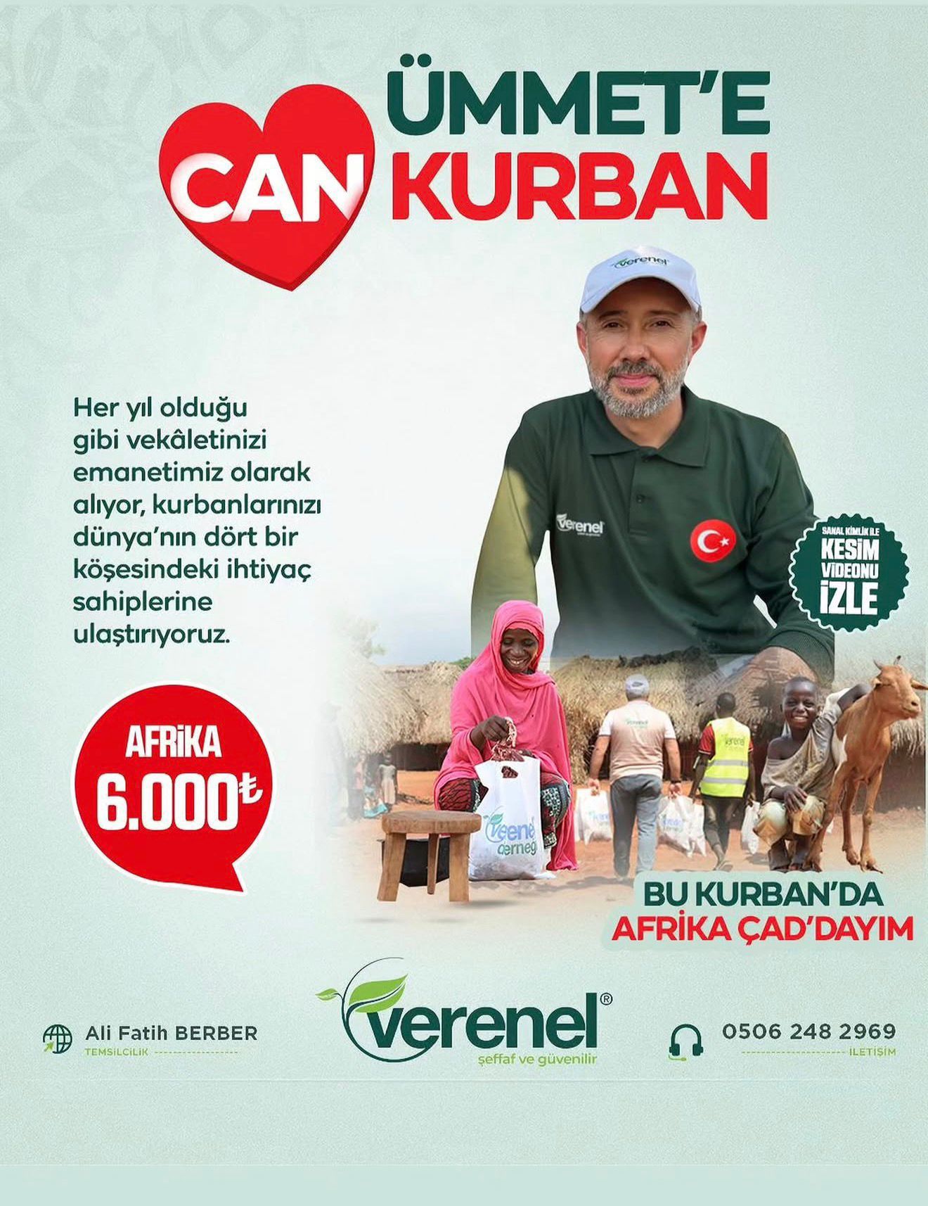 Ümmet’e Can Kurban” Seferberliği: Verenel Derneği Aksaray Ekibi Bu Yıl Çad’da